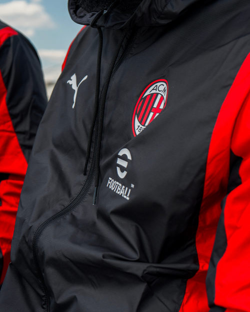 Veste de survêtement Milan AC - Noir/Rouge - FootKorner Testing