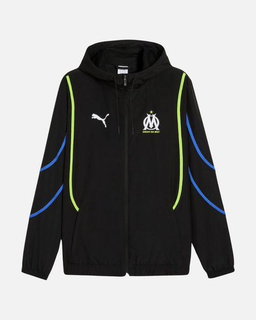 Veste de survêtement OM 2024/2025 - Noir - FootKorner Testing