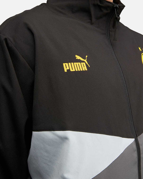 Veste de survêtement Dortmund - Noir/Gris/Blanc - FootKorner Testing