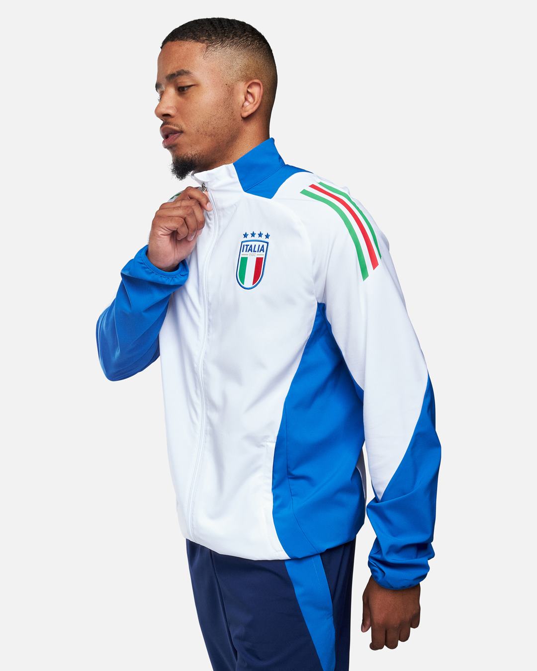 FootKorner TestingVeste de survêtement Italie 2024 - Blanc/Bleu