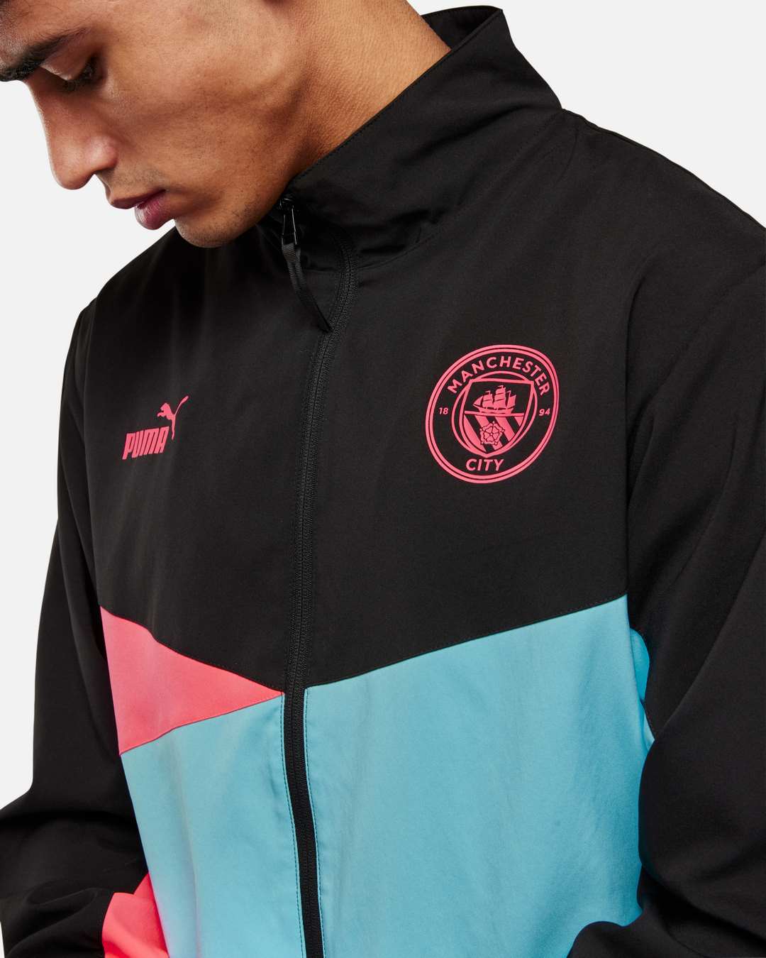FootKorner TestingVeste de survêtement Manchester City - Noir/Bleu/Rose