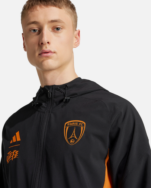 Veste de survêtement Paris FC x Jefe - Noir/Orange - FootKorner Testing