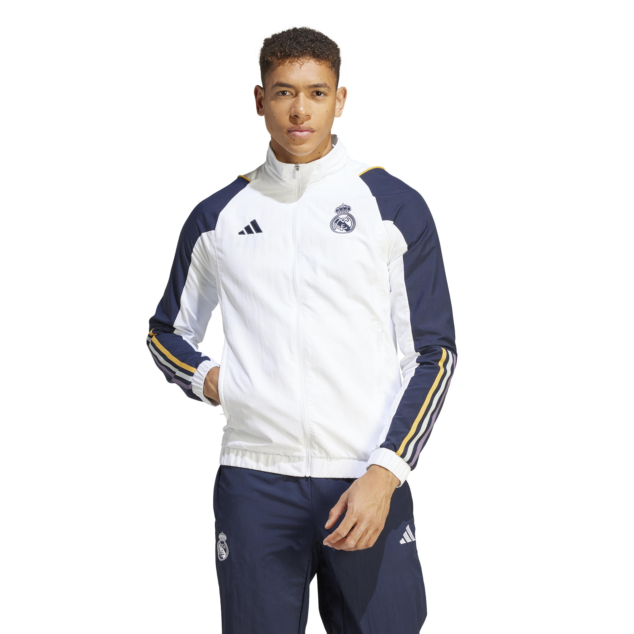 FootKorner TestingVeste de survêtement Real Madrid - Blanc/Bleu/Jaune