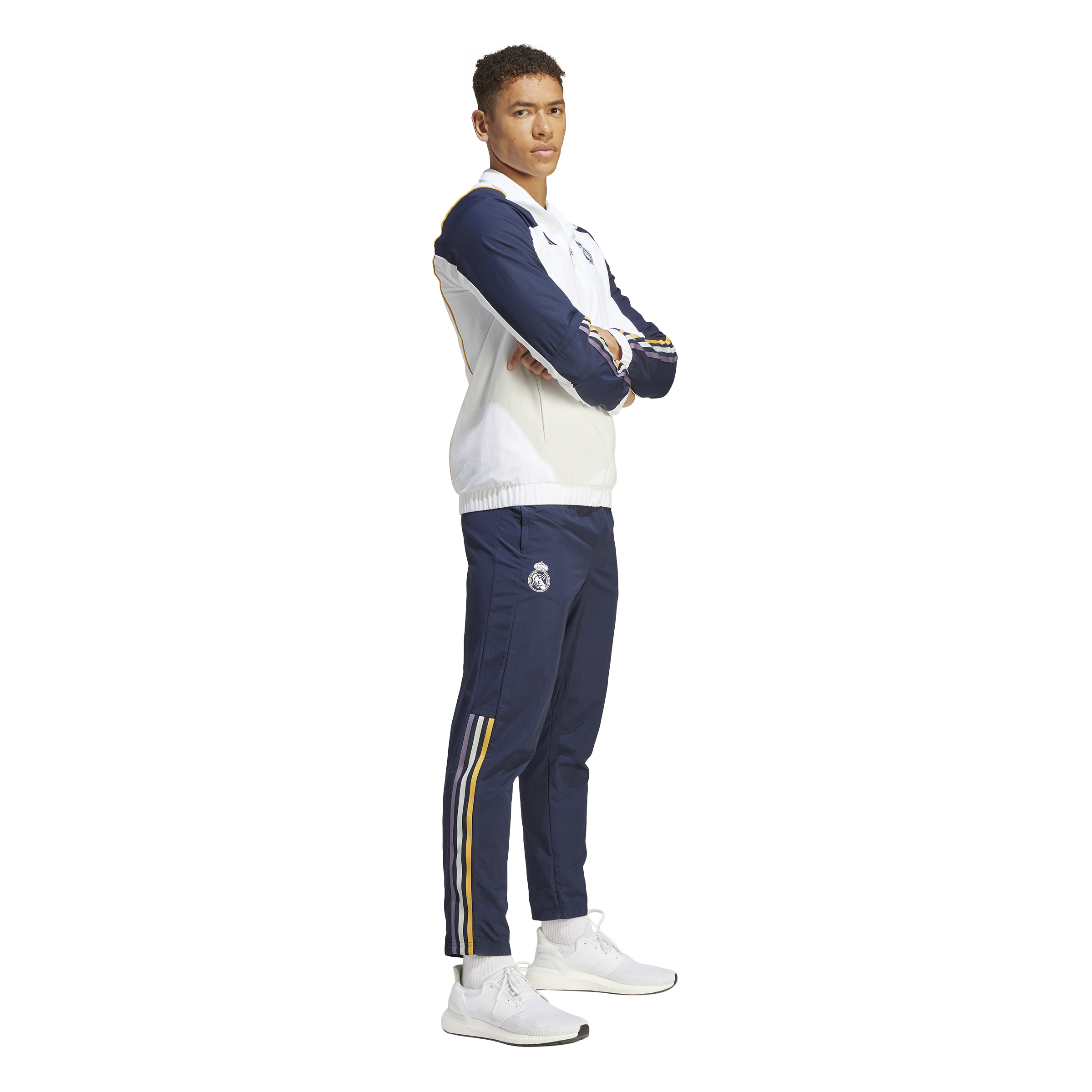 FootKorner TestingVeste de survêtement Real Madrid - Blanc/Bleu/Jaune