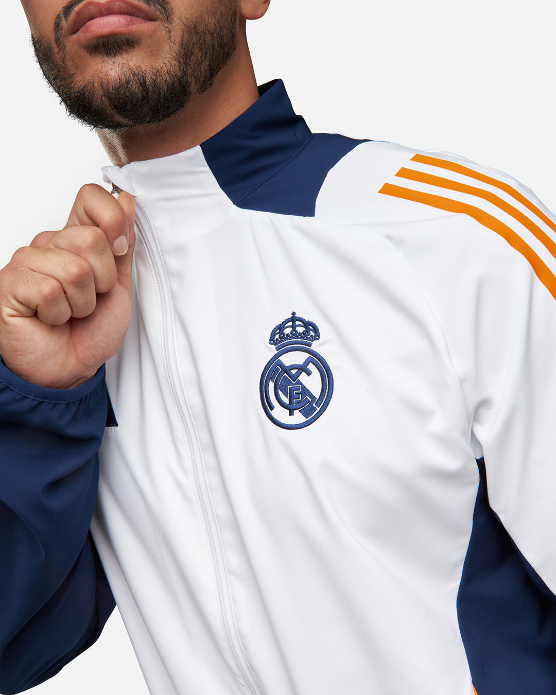 FootKorner TestingVeste de survêtement Real Madrid 2024/2025 - Blanc/Bleu/Jaune