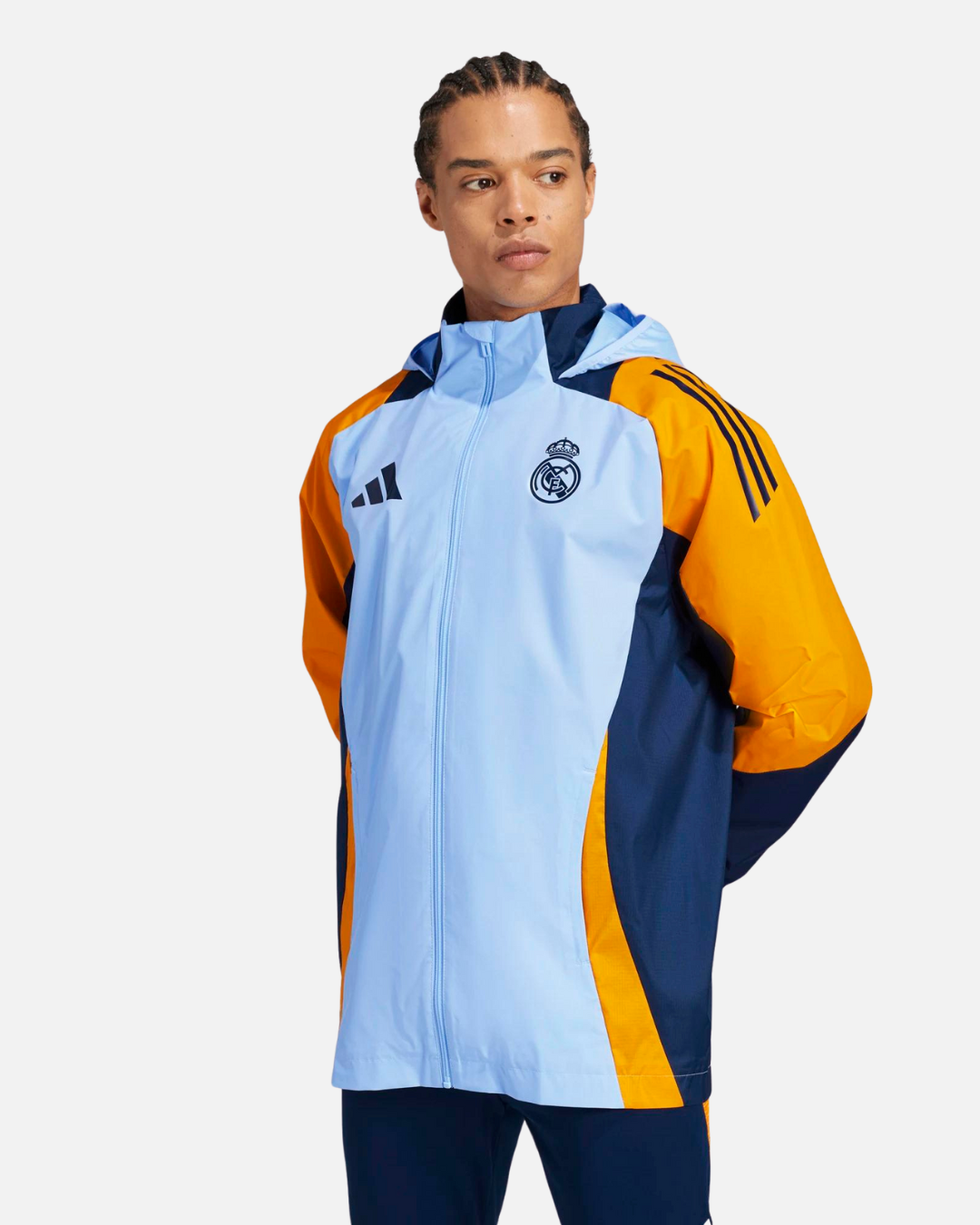 FootKorner TestingVeste Coupe-Vent Real Madrid 2024/2025 - Bleu/Jaune