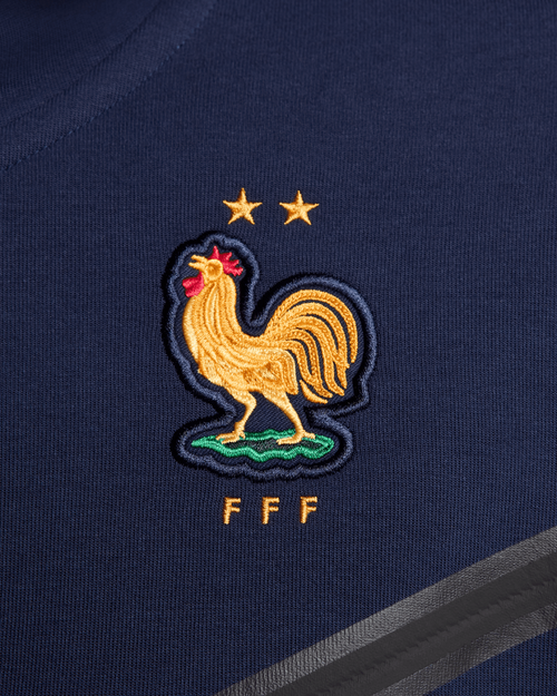 Veste Equipe de France Tech fleece 2024/2025 - Bleu/Or - FootKorner Testing