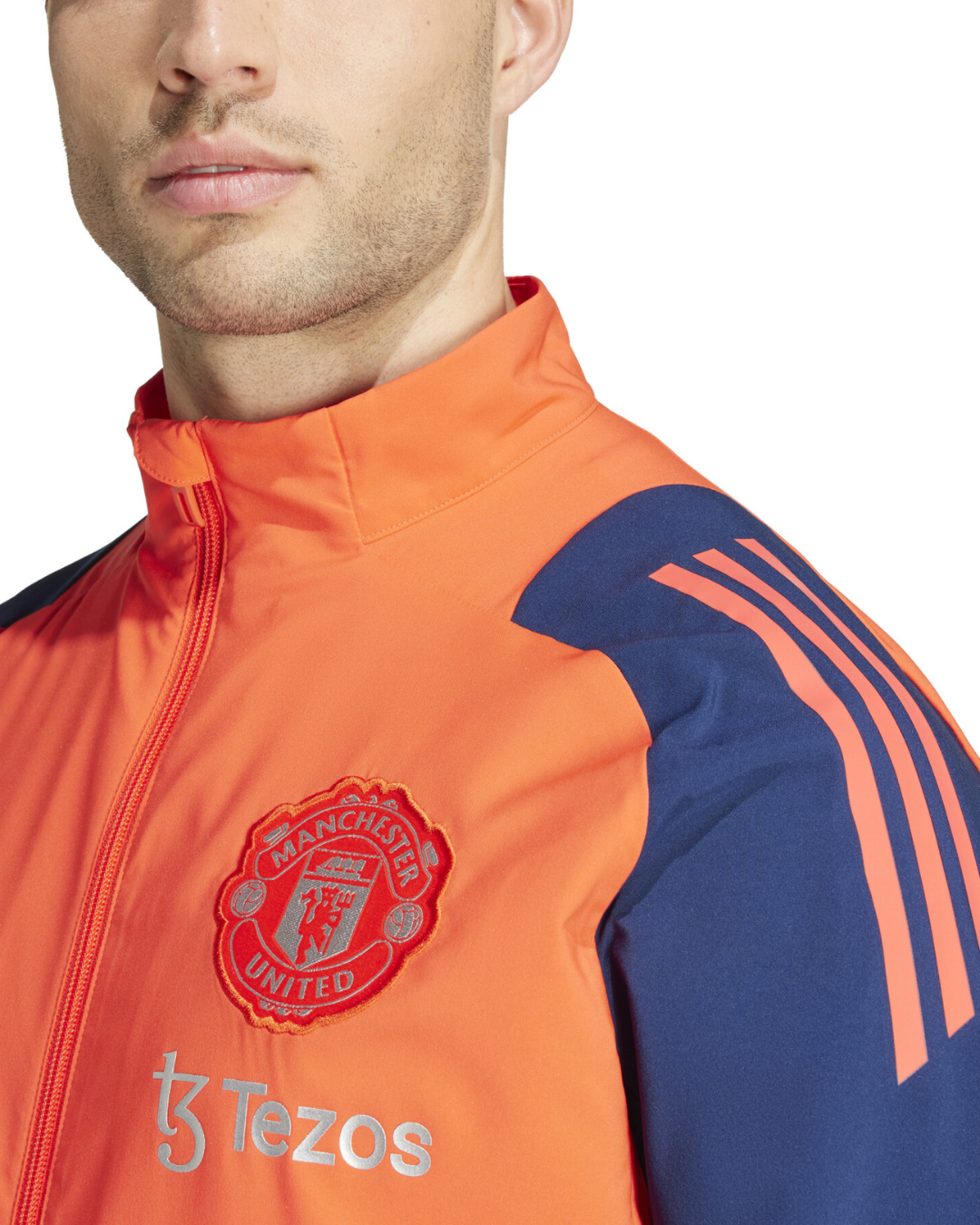 FootKorner TestingVeste de survêtement Manchester United 2024/2025 - Orange/Bleu