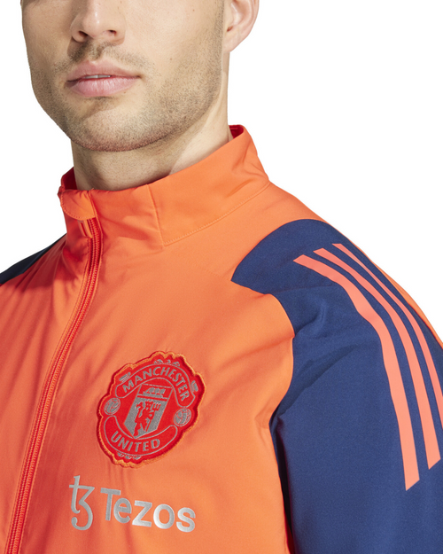 Veste de survêtement Manchester United 2024/2025 - Orange/Bleu - FootKorner Testing