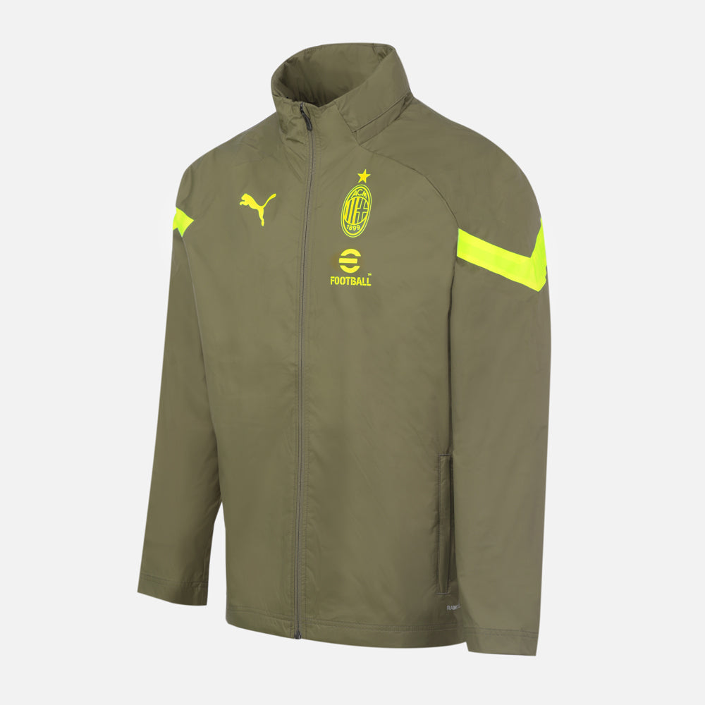 FootKorner TestingVeste Coupe-Vent Milan AC 2022/2023 - Kaki