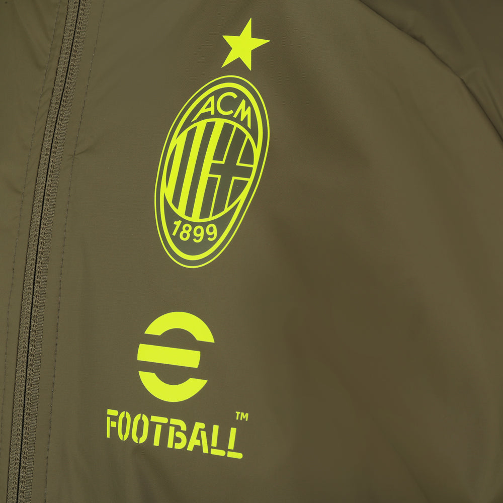 FootKorner TestingVeste Coupe-Vent Milan AC 2022/2023 - Kaki