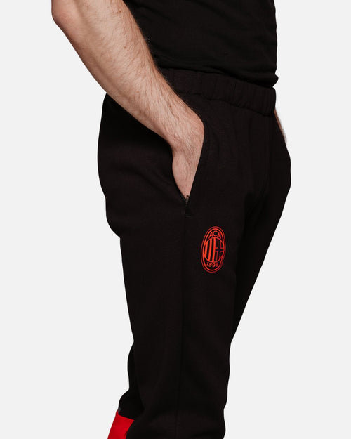 Pantalon de survêtement Casuals Milan AC - Noir/Rouge - FootKorner Testing