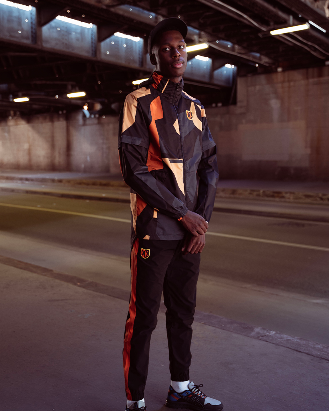 FootKorner TestingVeste Coupe-Vent FK AWK - Noir/Orange