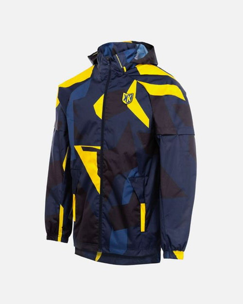 Veste Coupe-Vent FK AWK - Bleu/Jaune - FootKorner Testing