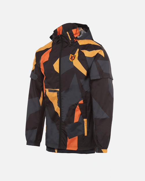 Veste Coupe-Vent FK AWK - Noir/Orange - FootKorner Testing