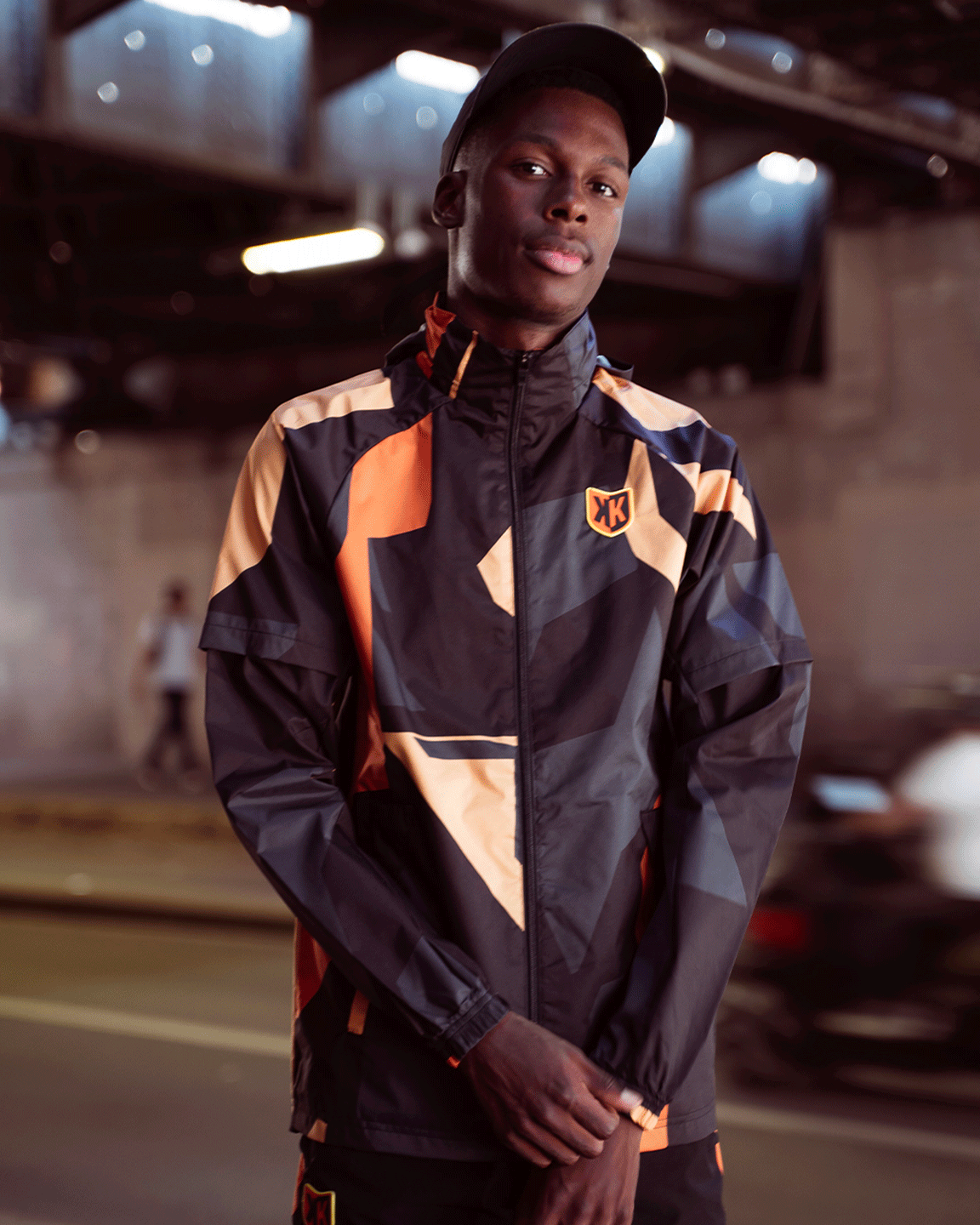 FootKorner TestingVeste Coupe-Vent FK AWK - Noir/Orange