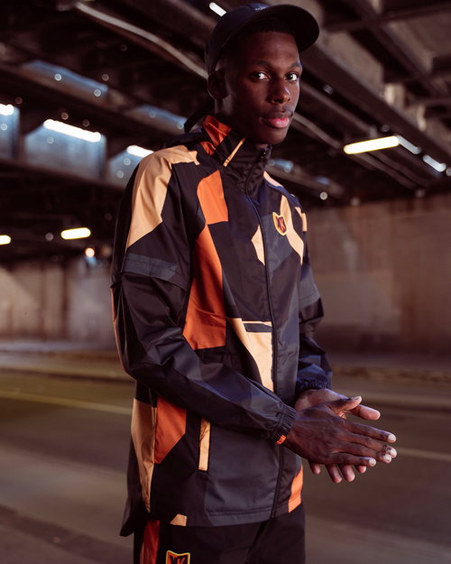 Veste Coupe-Vent FK AWK - Noir/Orange - FootKorner Testing