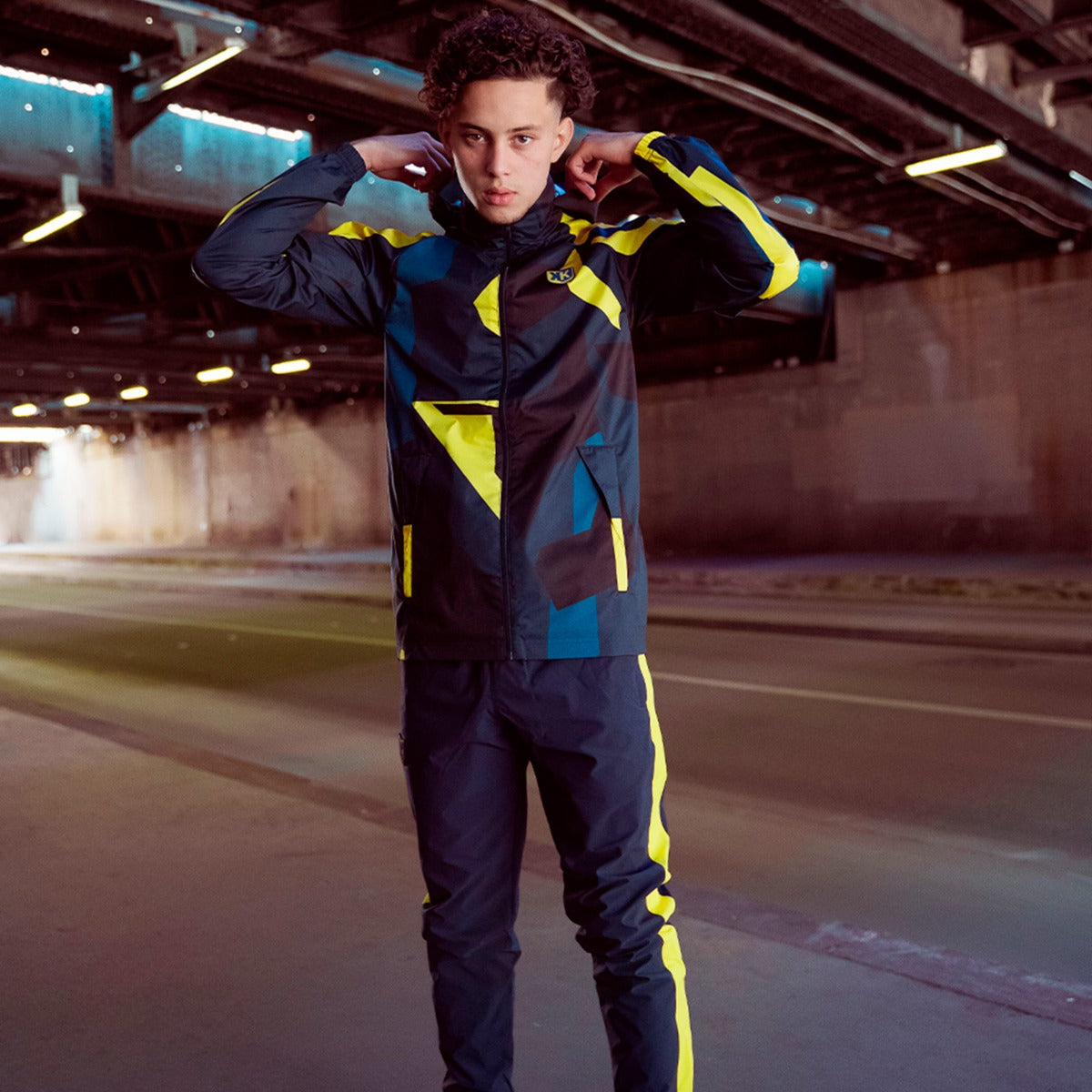 FootKorner TestingPantalon FK AWK - Bleu/Jaune