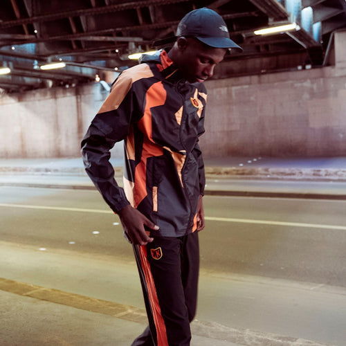 Veste Coupe-Vent FK AWK - Noir/Orange - FootKorner Testing