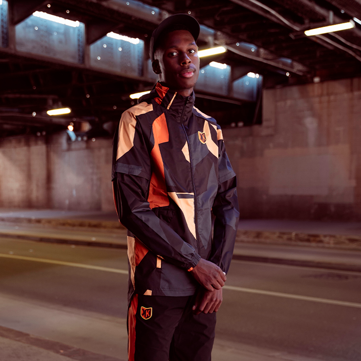 FootKorner TestingVeste Coupe-Vent FK AWK - Noir/Orange