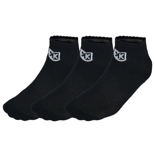 Pack de 3 paires de chaussettes FK courtes - Noir - FootKorner Testing