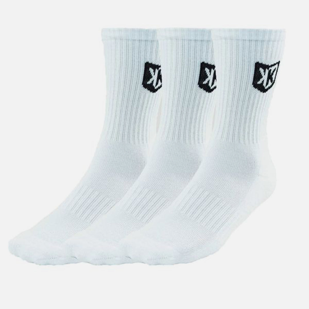 FootKorner TestingPack de 3 paires de chaussettes FK longues  - Blanc