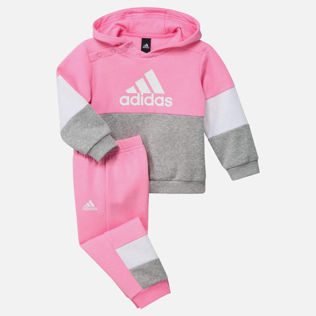 FootKorner TestingEnsemble Survêtement Adidas Color Block Bébé - Rose/Gris/Blanc