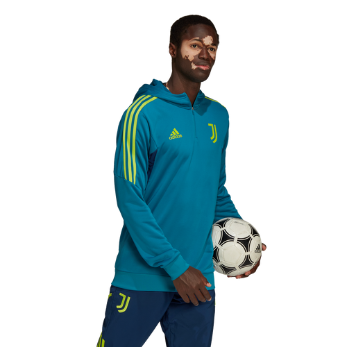 Haut d'entrainement à capuche Juventus 2022/2023 - Bleu/Vert - FootKorner Testing