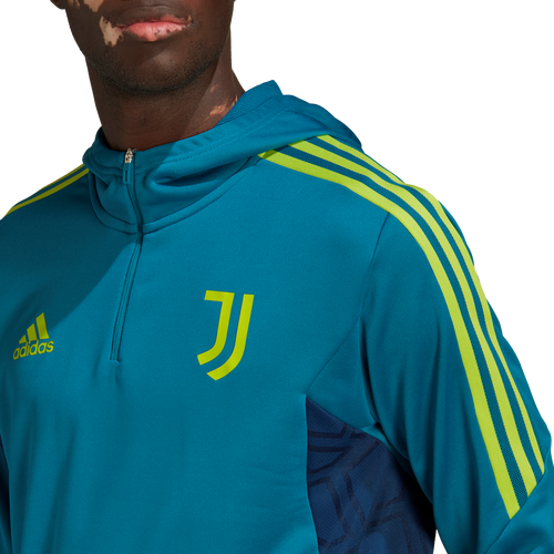 Haut d'entrainement à capuche Juventus 2022/2023 - Bleu/Vert - FootKorner Testing