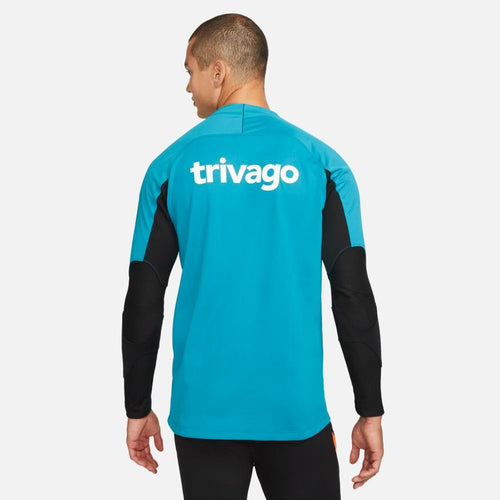 Haut d'entrainement Chelsea Winter Warrior 2021/2022 - Bleu/Noir - FootKorner Testing