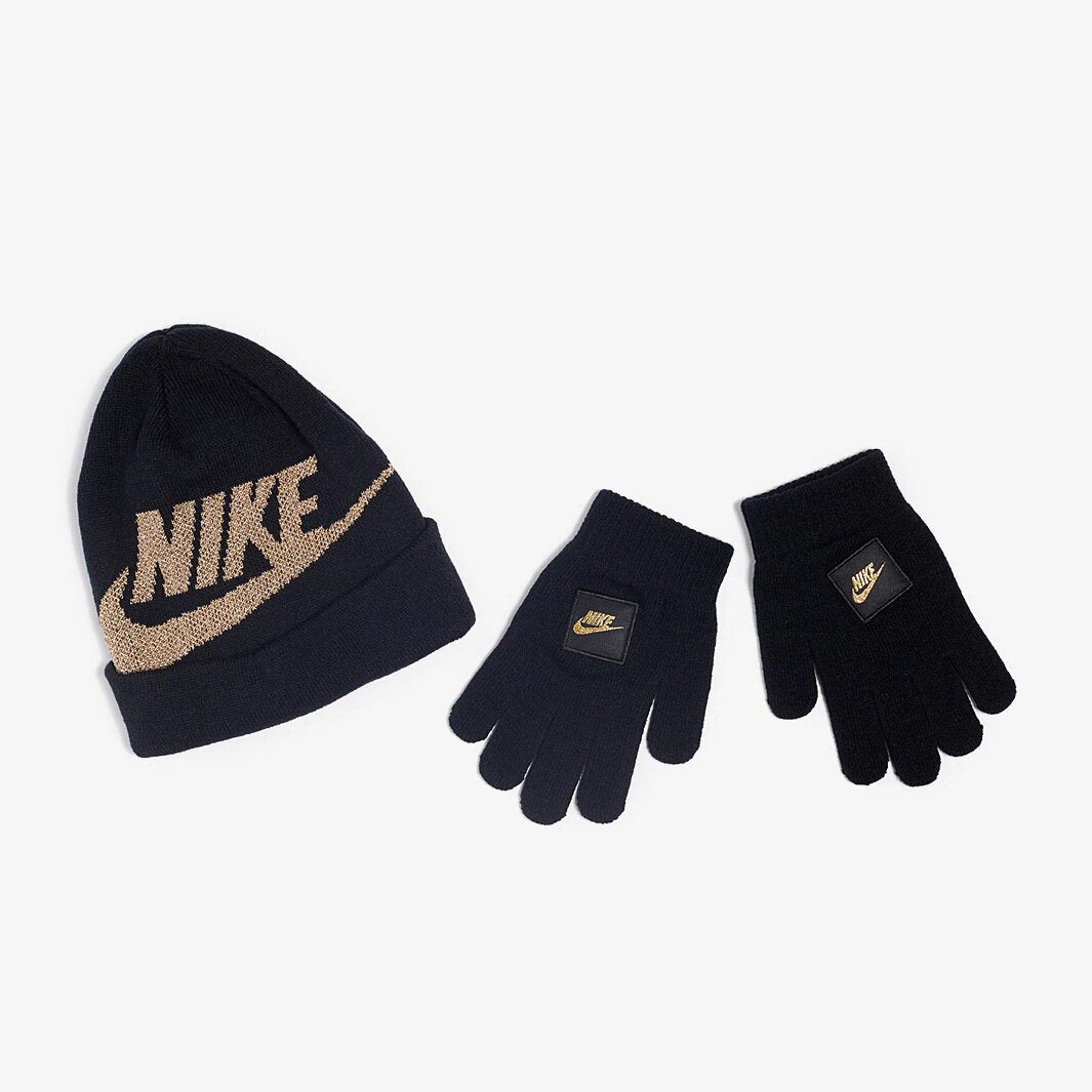 FootKorner TestingKit Bonnet/Gants Nike Futura Junior - Noir/Doré