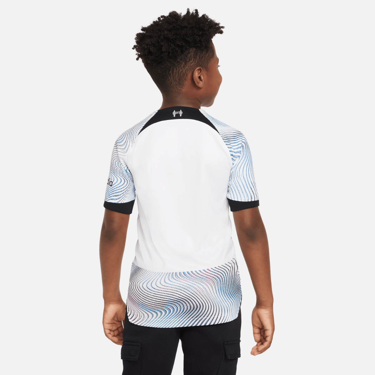 FootKorner TestingMaillot Extérieur Liverpool Junior  - Blanc/Bleu/Vert