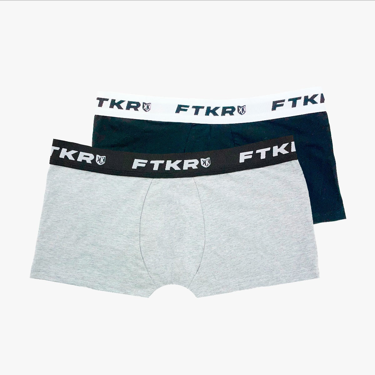 FootKorner TestingPack de 2 Boxers FK - Gris/Noir