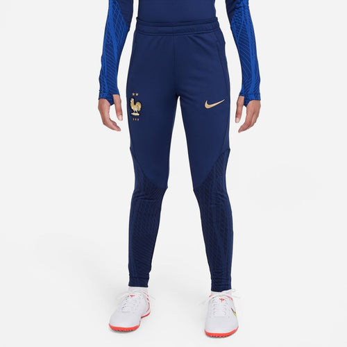 Pantalon d'entrainement Equipe de France Junior 2022 - Bleu/Doré - FootKorner Testing