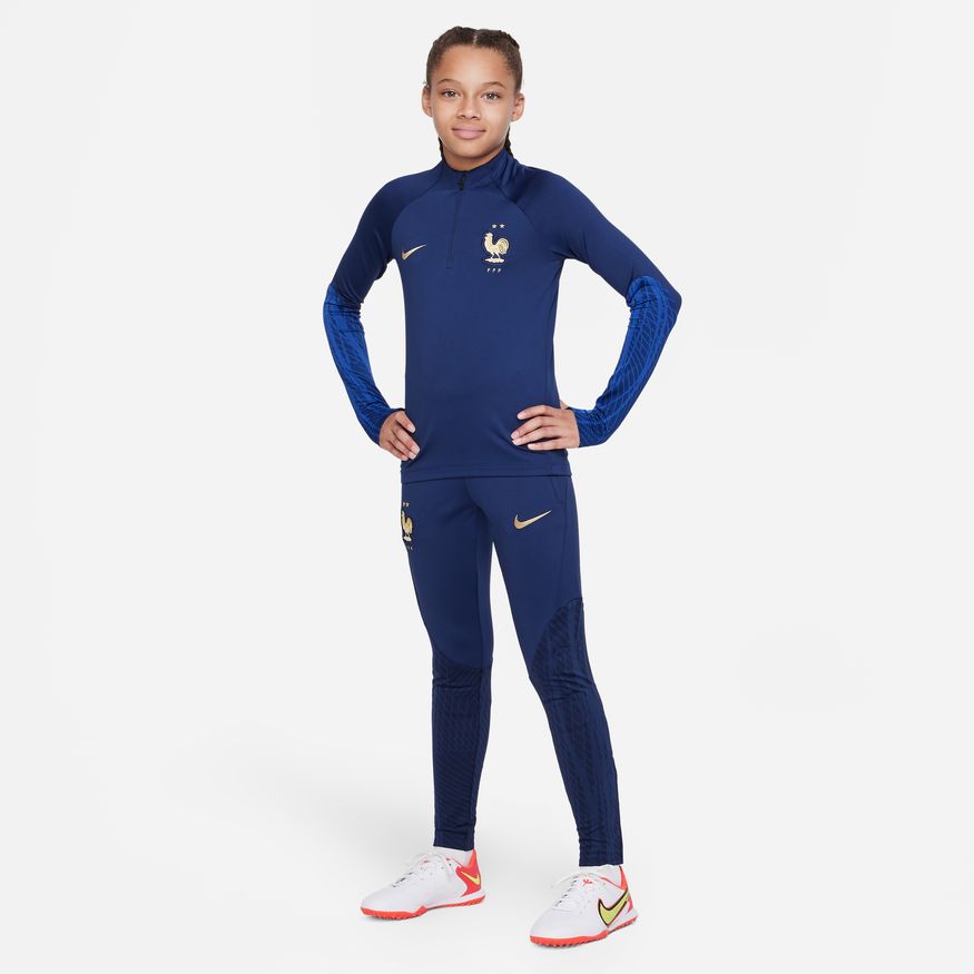 FootKorner TestingPantalon d'entrainement Equipe de France Junior 2022 - Bleu/Doré