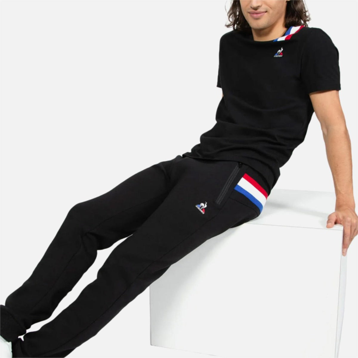 FootKorner TestingPantalon Le Coq Sportif Tricolore - Noir