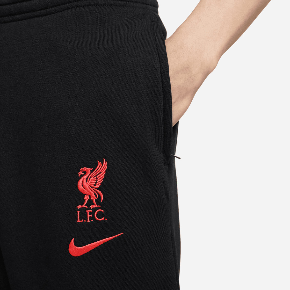FootKorner TestingPantalon Liverpool Fleece 2022/2023 - Noir/Rouge