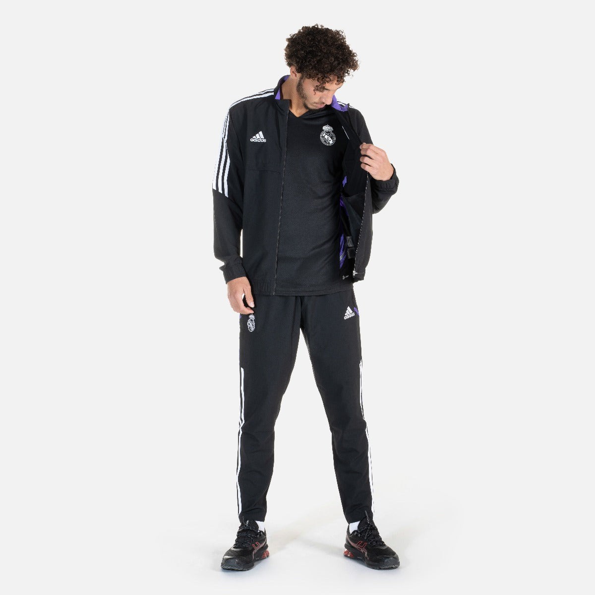 FootKorner TestingPantalon de survêtement Real Madrid Condivo 2022/2023 - Noir/Blanc/Violet