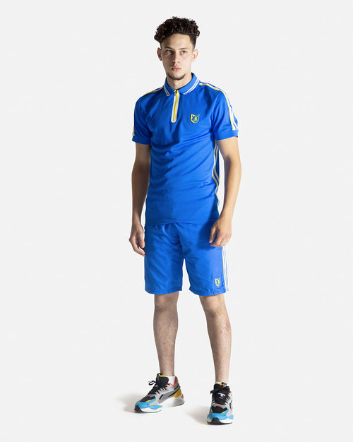 Polo FK Teams - Blu Reale/Bianco/Giallo - FootKorner Testing