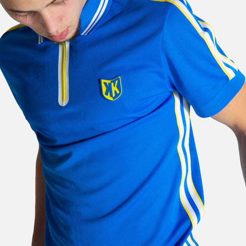 Polo FK Teams - Blu Reale/Bianco/Giallo - FootKorner Testing