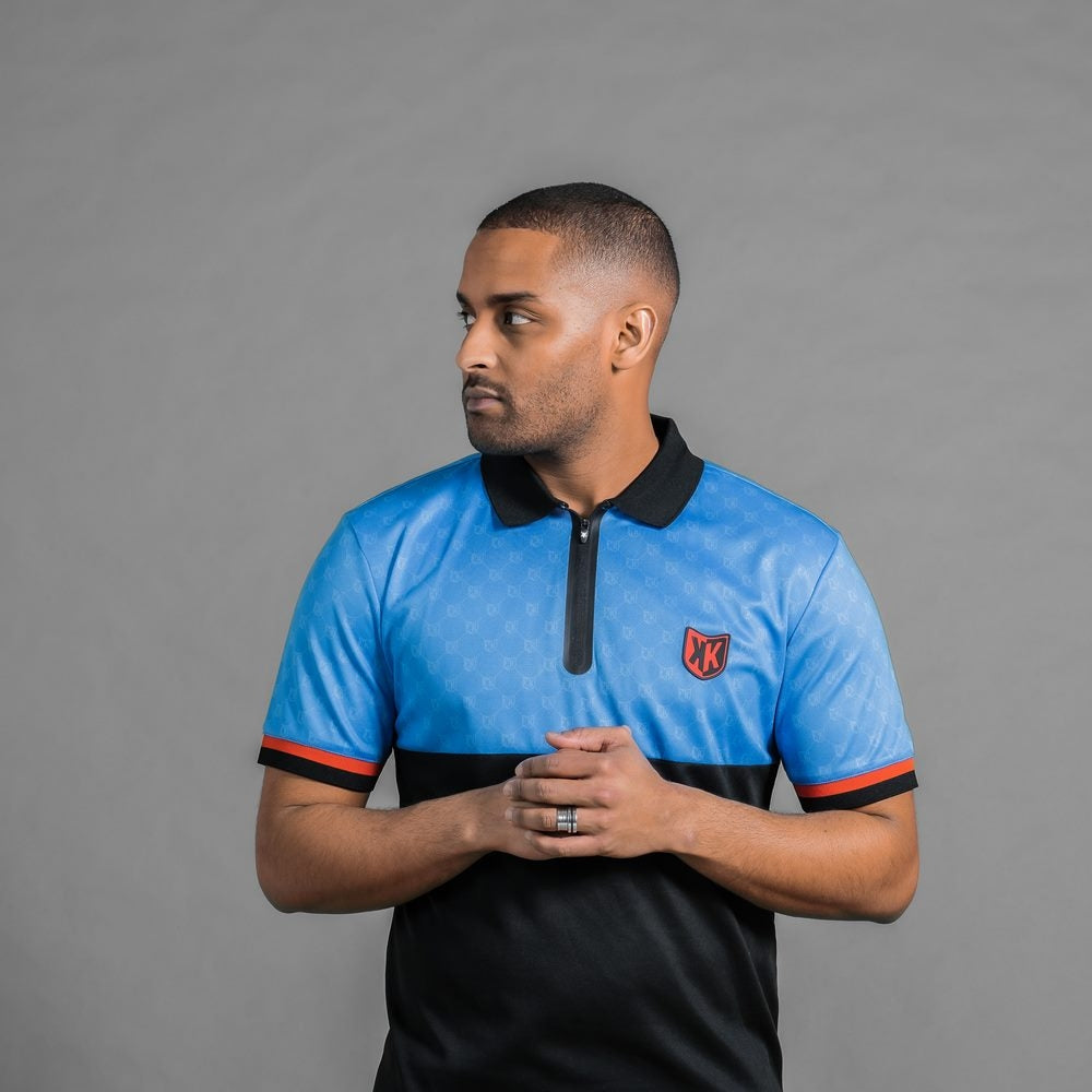 FootKorner TestingFK Gomorra Polo - Black/Blue/Orange 