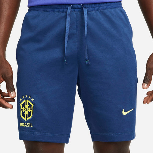Pantalón corto de entrenamiento Brasil Travel 2022 - Azul/Amarillo - FootKorner Testing