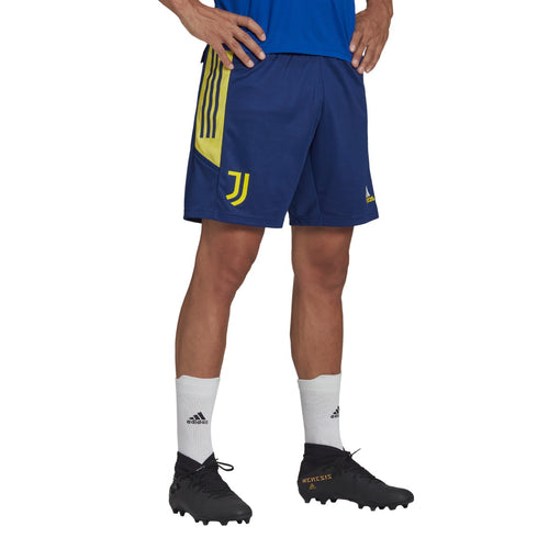 Pantalón corto de entrenamiento Juventus 2021/2022 - Azul/Amarillo - FootKorner Testing