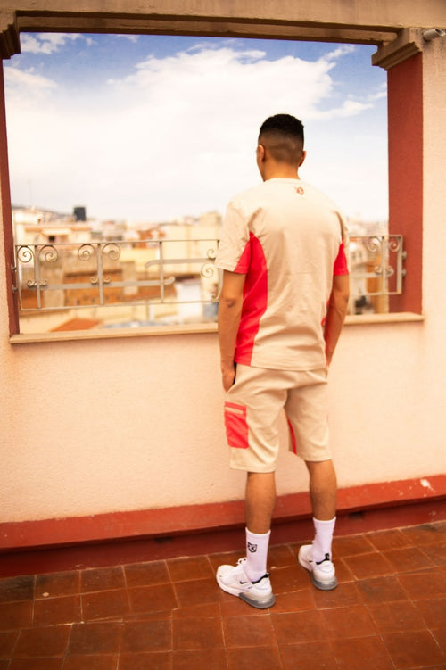 T-shirt FK Pastel - Beige/Rosa - FootKorner Testing