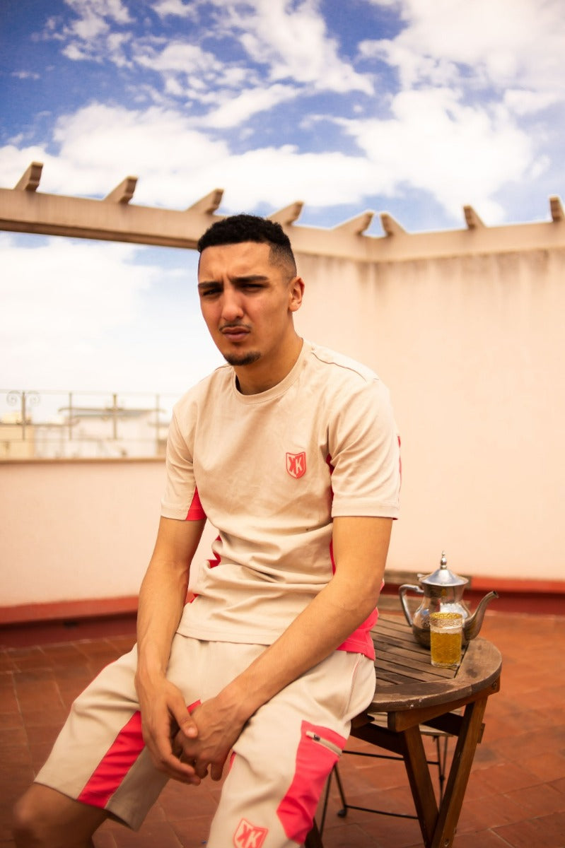 FootKorner TestingT-shirt FK Pastel - Beige/Rosa