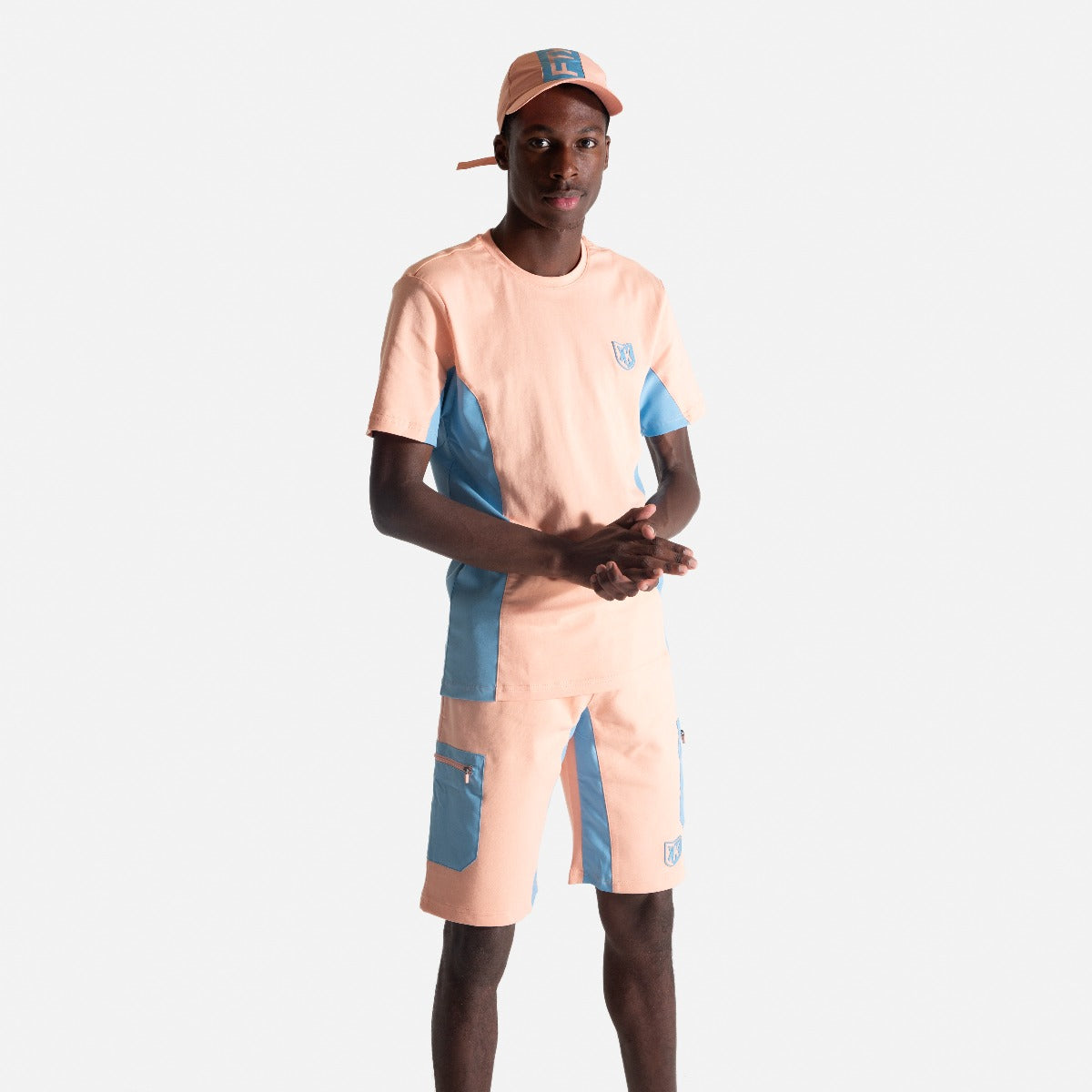 FootKorner TestingShort FK Pastel - Saumon/Bleu