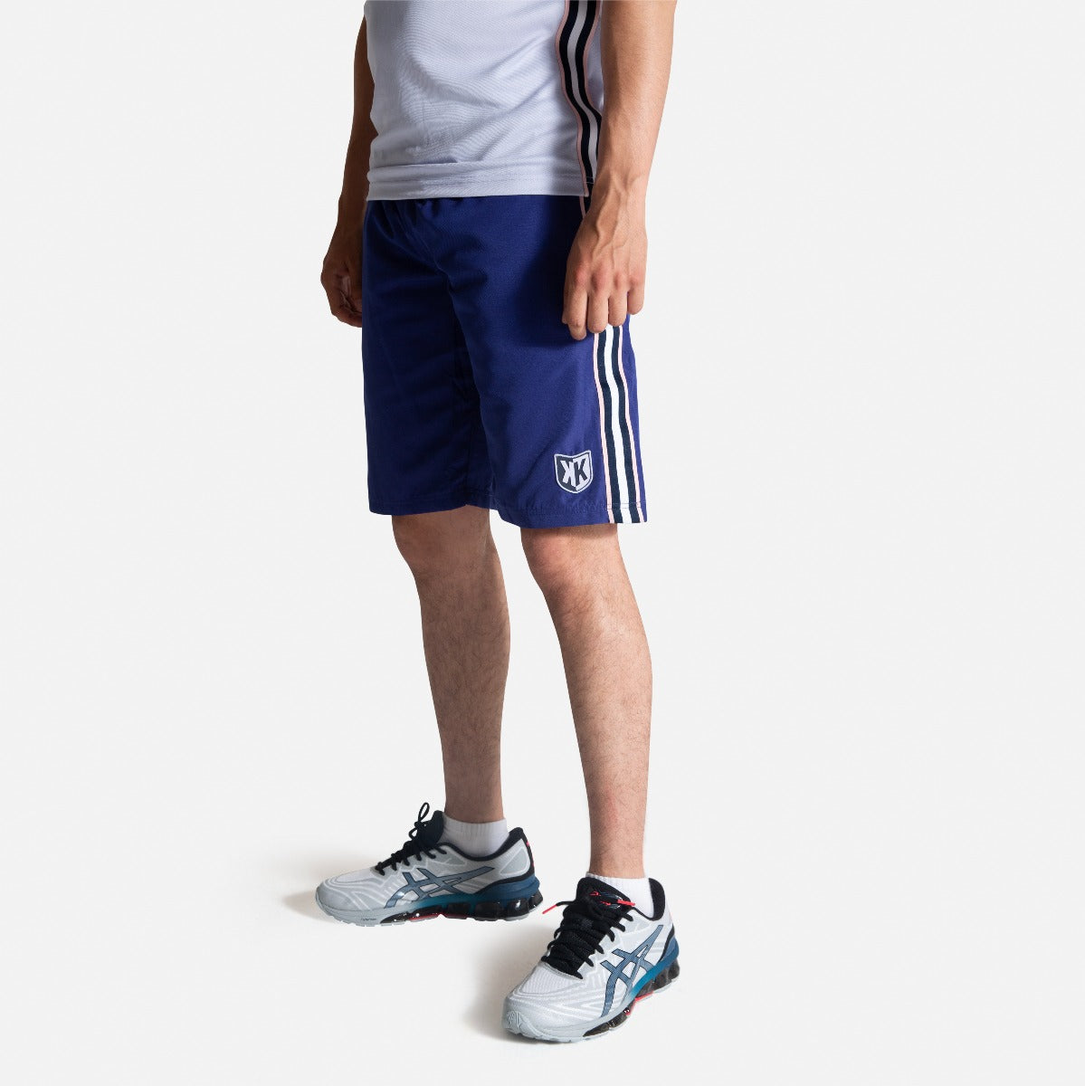FootKorner TestingShort FK Teams - Bleu Marine/Gris/Rose