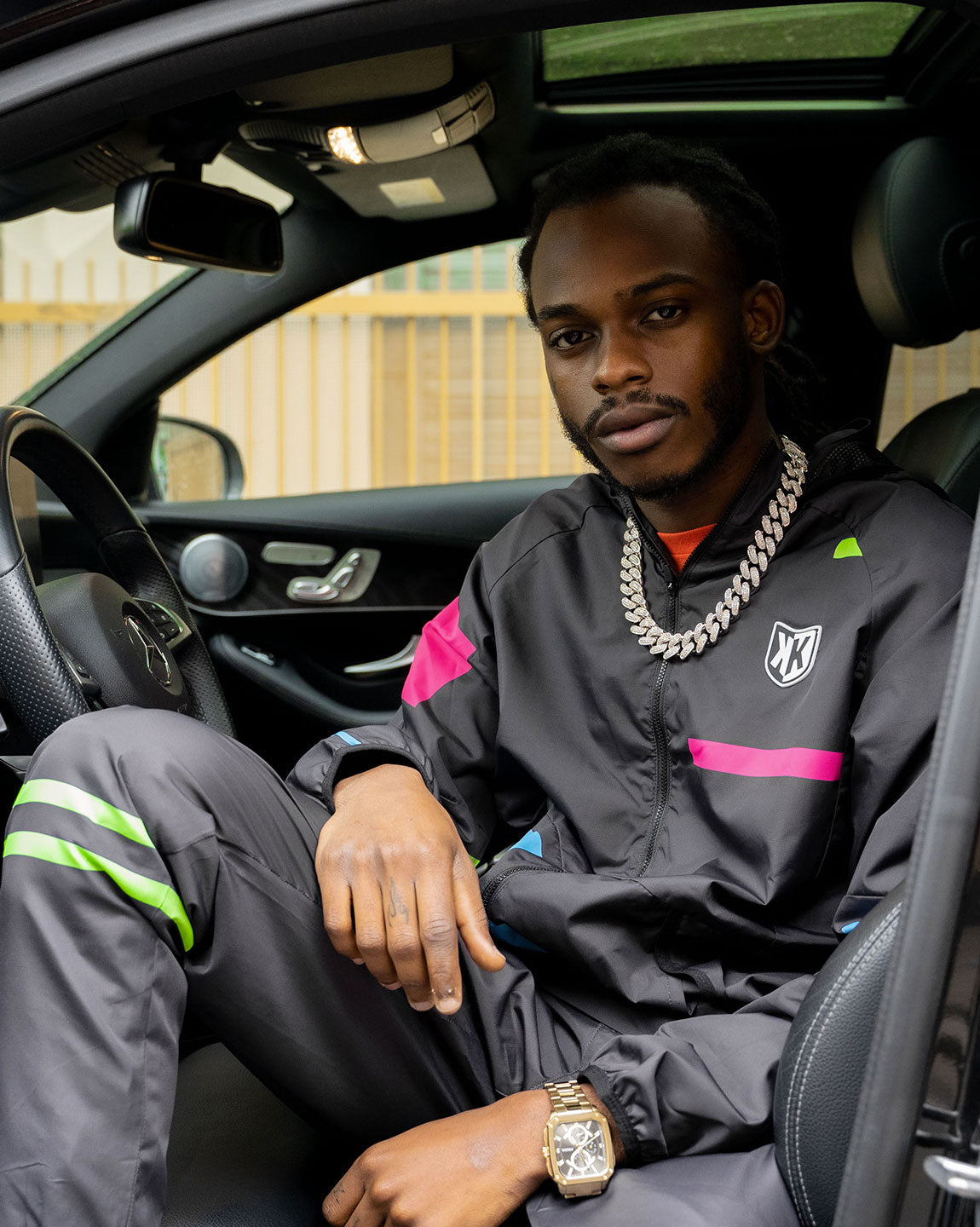 FootKorner TestingSurvêtement FK Balti - Noir/Rose/Bleu