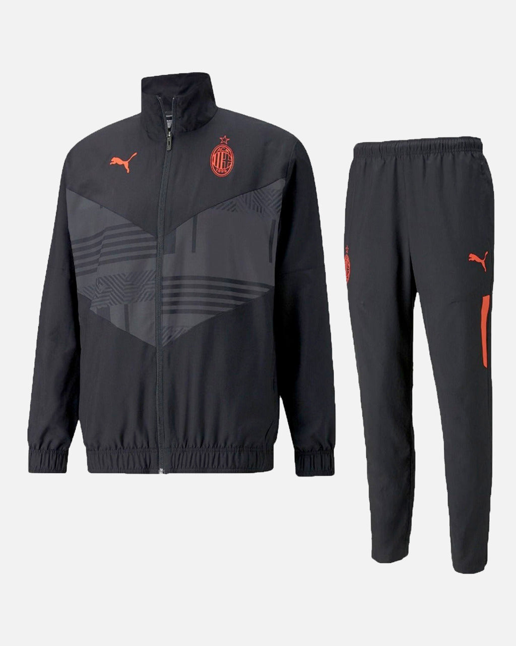 FootKorner TestingVeste de survêtement Milan AC 2022 - Noir/Rouge
