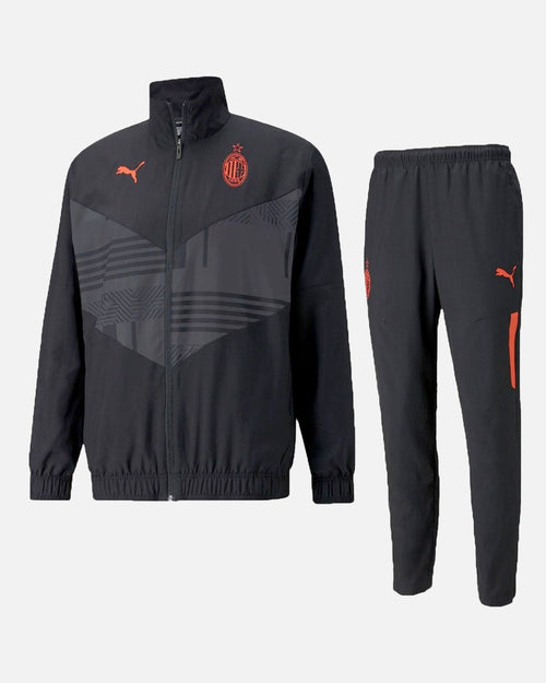 Veste de survêtement Milan AC 2022 - Noir/Rouge - FootKorner Testing